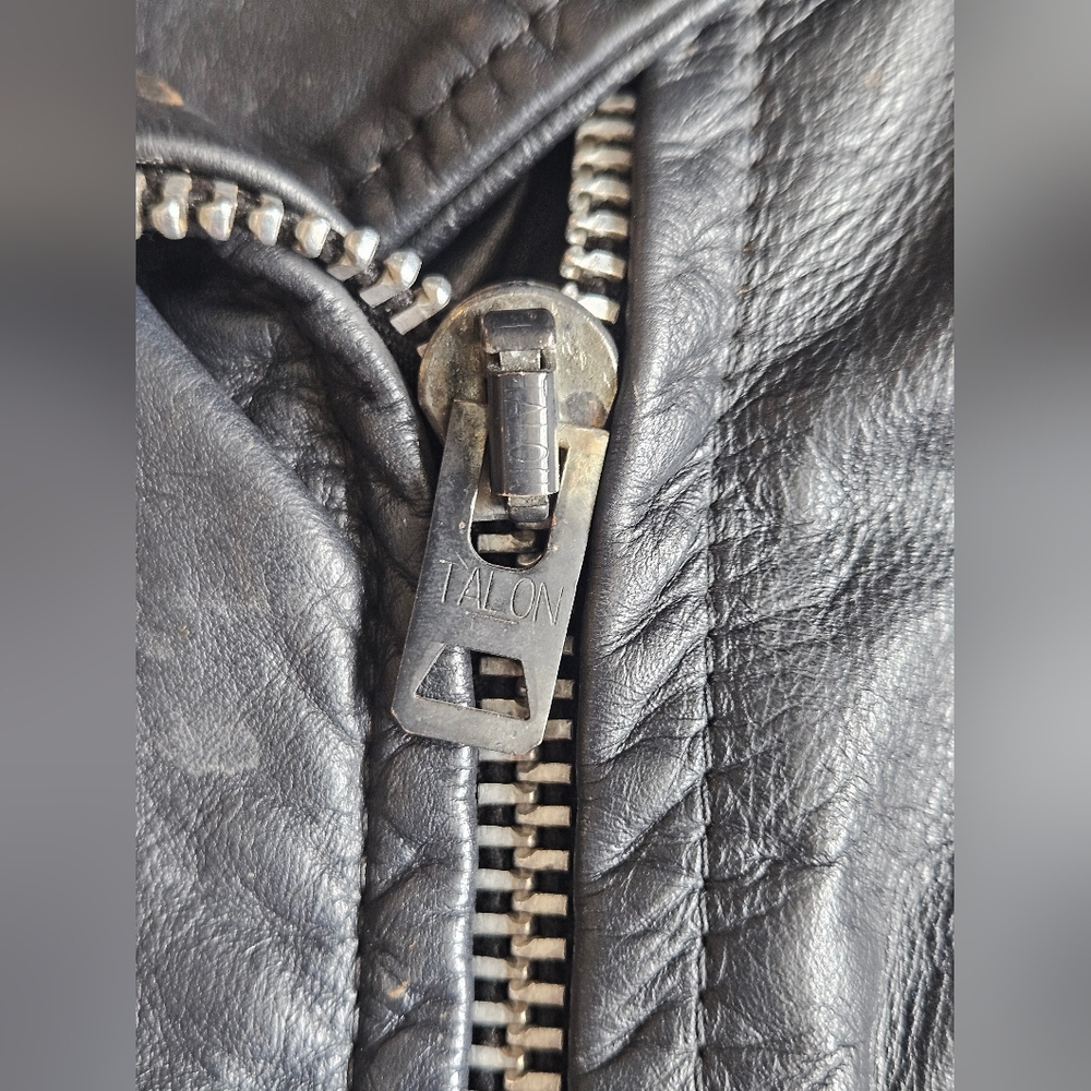 Vintage Women's Brooks Leather Jacket Belted Fringe - Picture 14 of 16